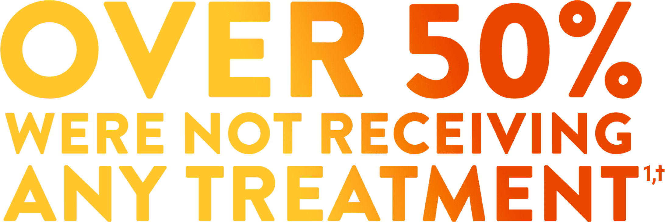 Over 50 percent were not receiving any treatment